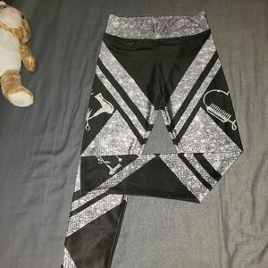 Black and Silver Hairstylist Leggings